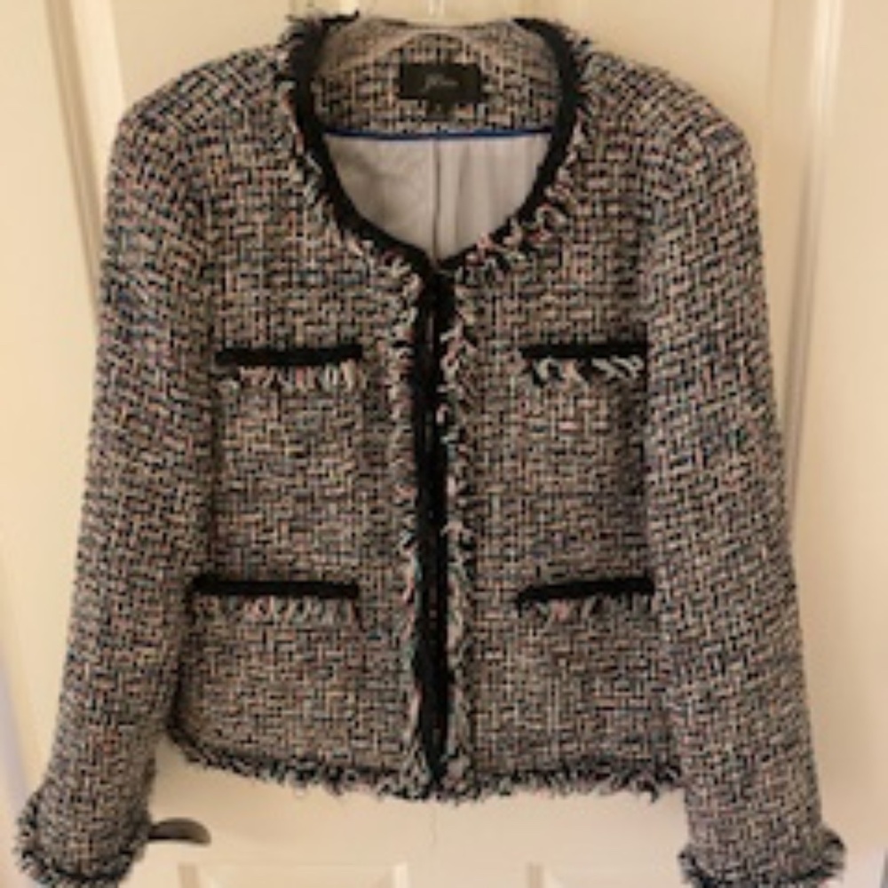 J. Crew Tweed Jacket / Blazer "Chanel-like" Style in Size 8